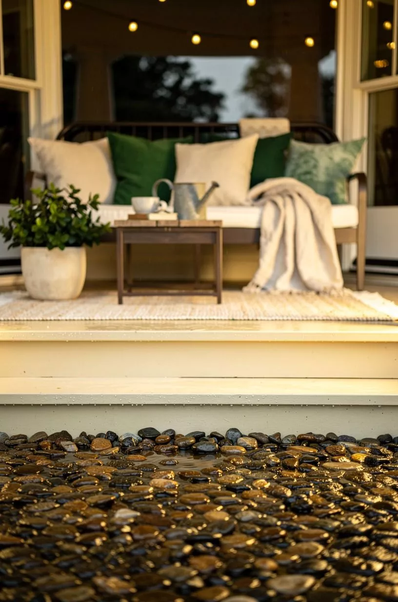 Rain-Friendly Pebbles: The Small Detail That Protects the Porch