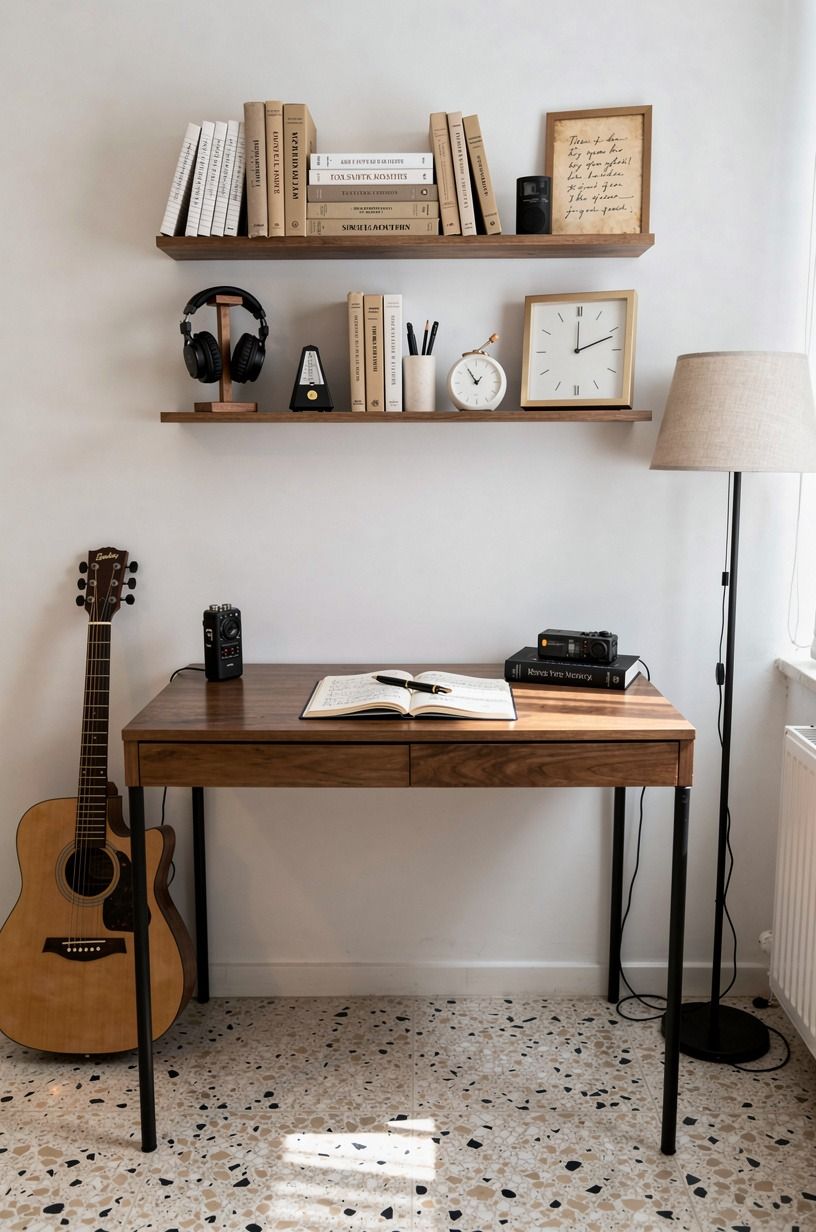 Create a Songwriting Shelf Above the Desk