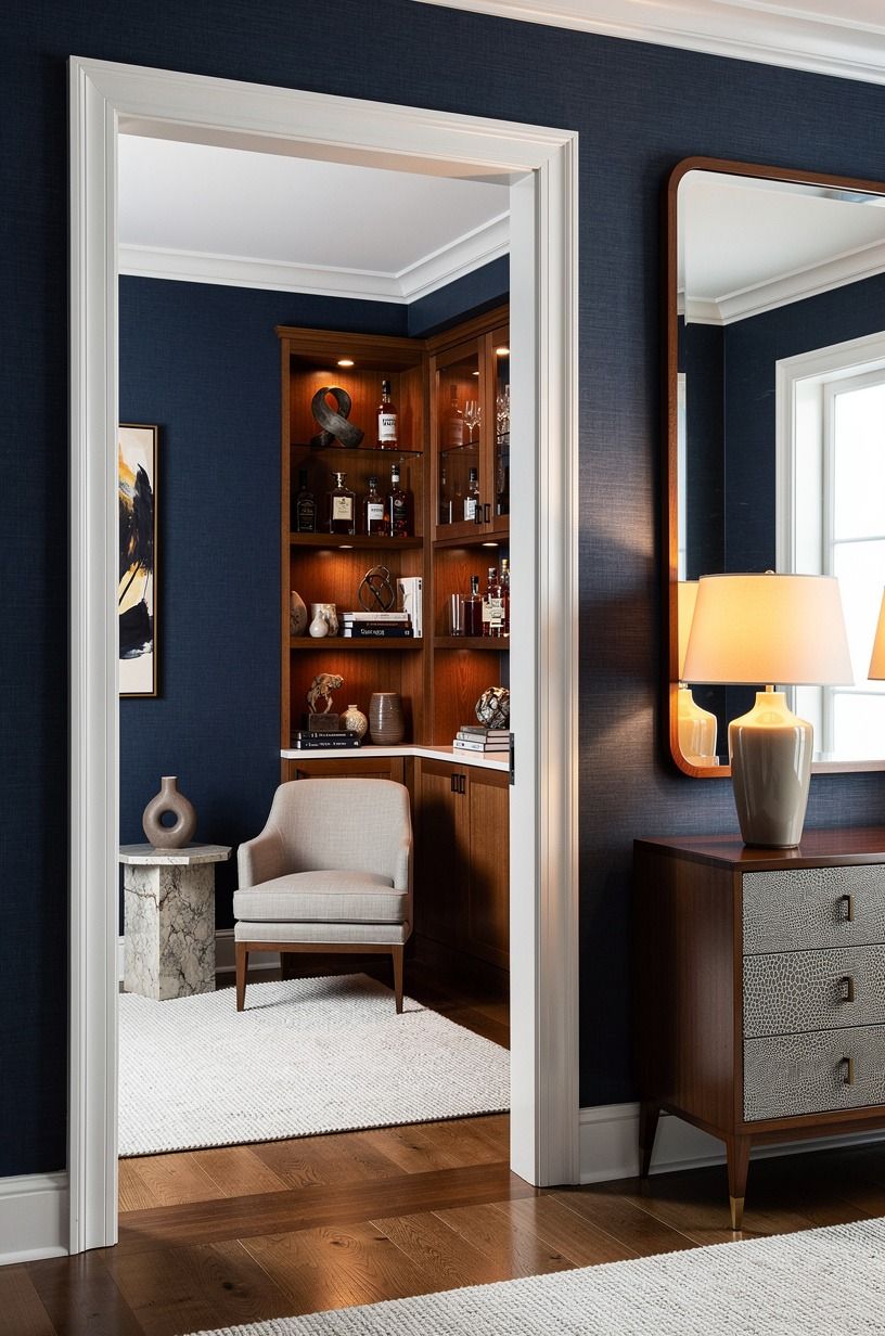 Create a doorway pause with a mirror