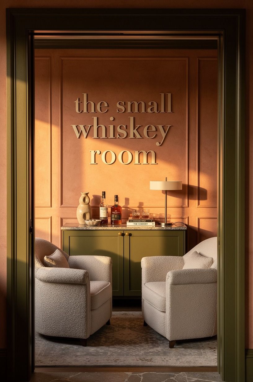 Paint the back wall like a small home speakeasy