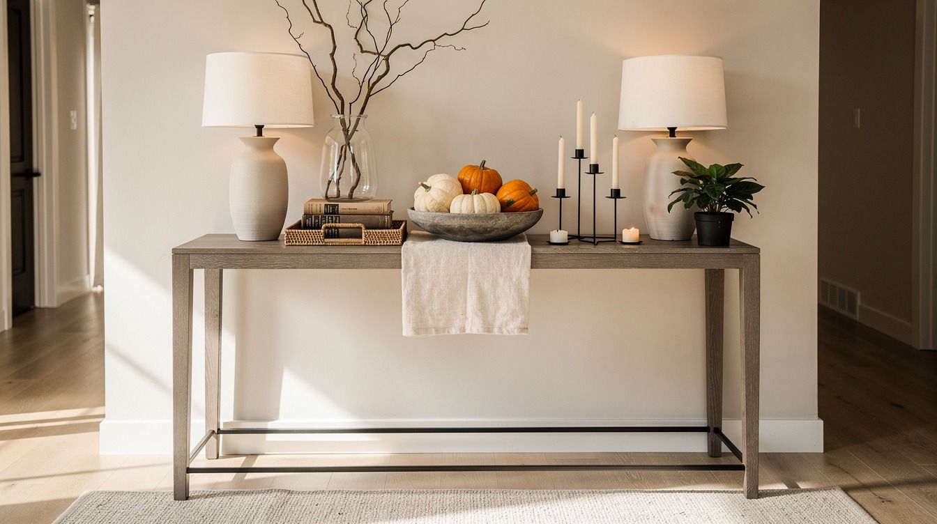 I Styled My Entryway Console for Halloween With Five Things I Own, No Shopping Needed
