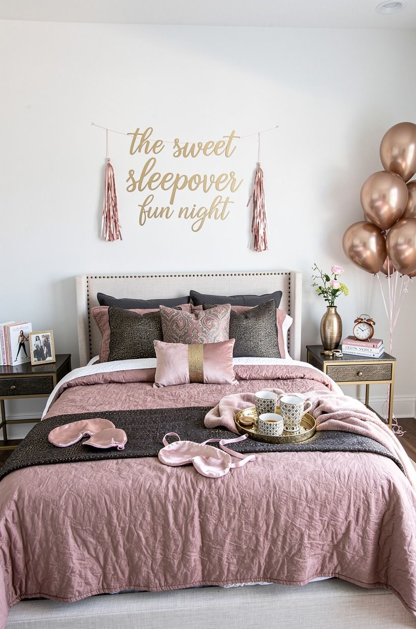 Frame the Bed Zone with Sweet Sixteen Sleepover Party Ideas