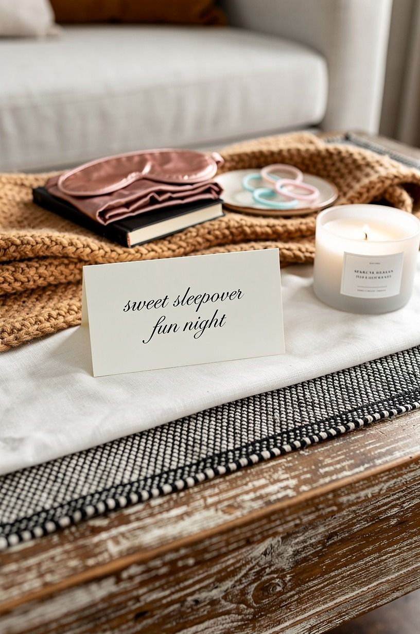 Layer the Three-Texture Welcome for Sweet 16 Sleepover Party Ideas