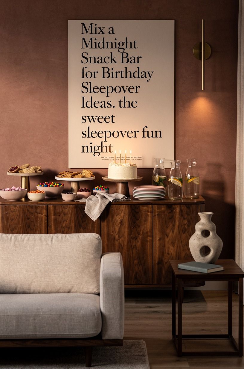 Mix a Midnight Snack Bar for Birthday Sleepover Ideas