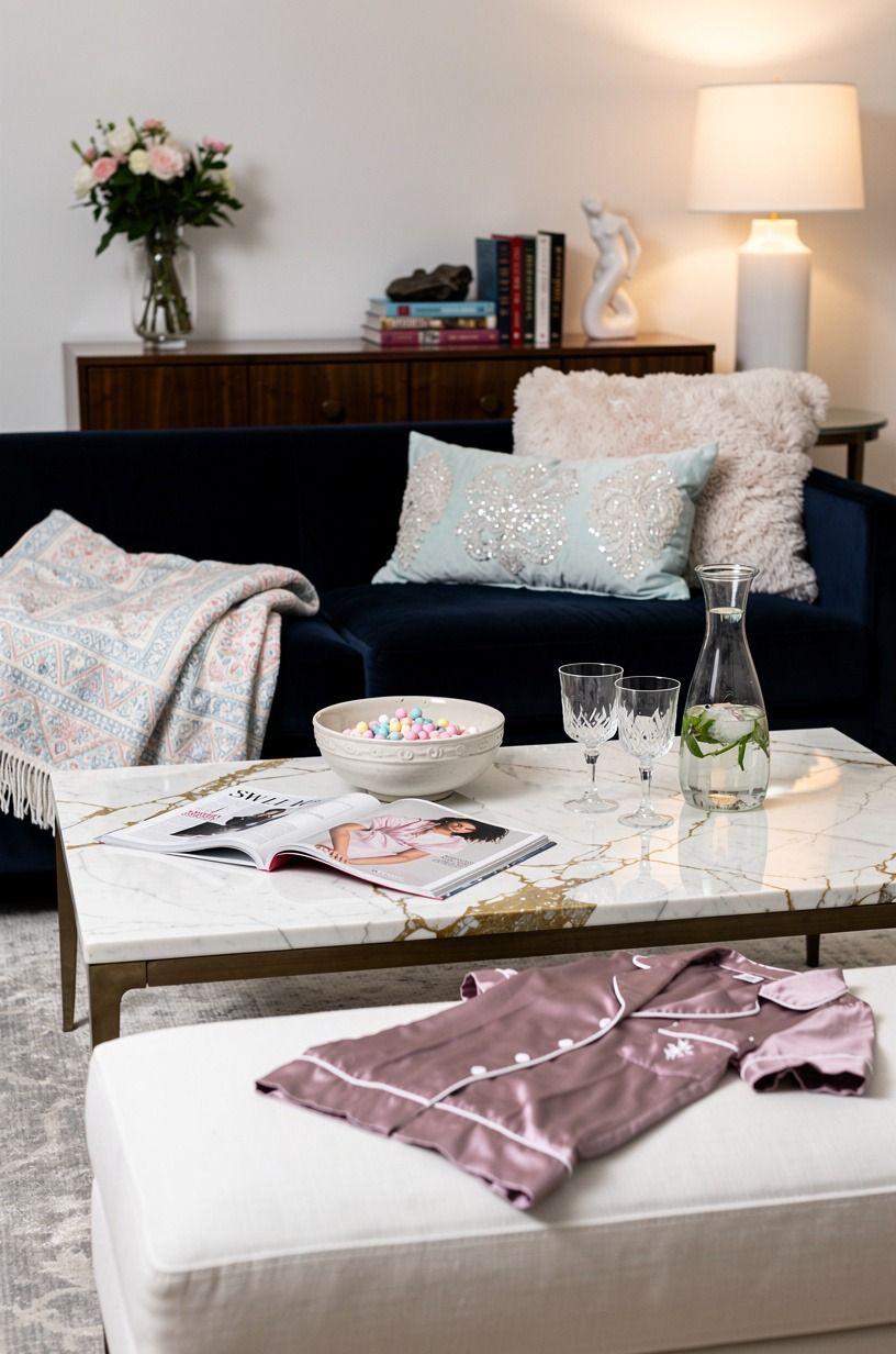 Trade Matching Decor for a Collected Sweet Sixteen Pajama Party