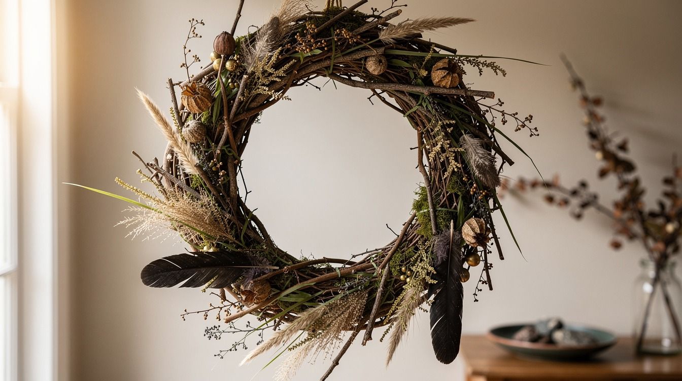 16 Techniques to Build a $0 Witchy Wreath From Branches You Forage on a Walk