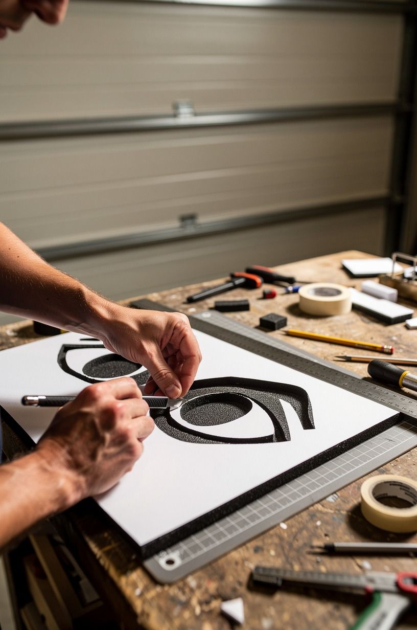 Cut your eyes from foam board, not paper