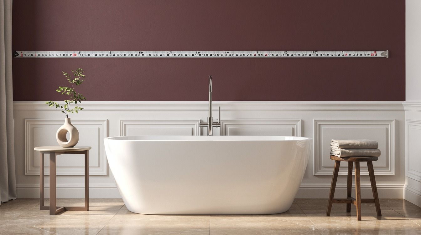 How to Design Wainscoting & Accent Wall Behind a Freestanding Tub - 15 Ideas