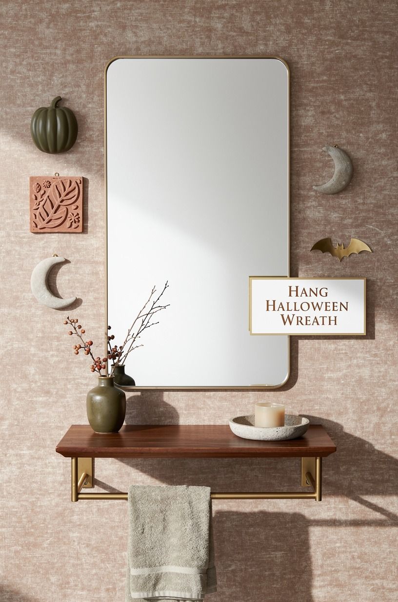 Frame your bathroom mirror with Halloween wall decor