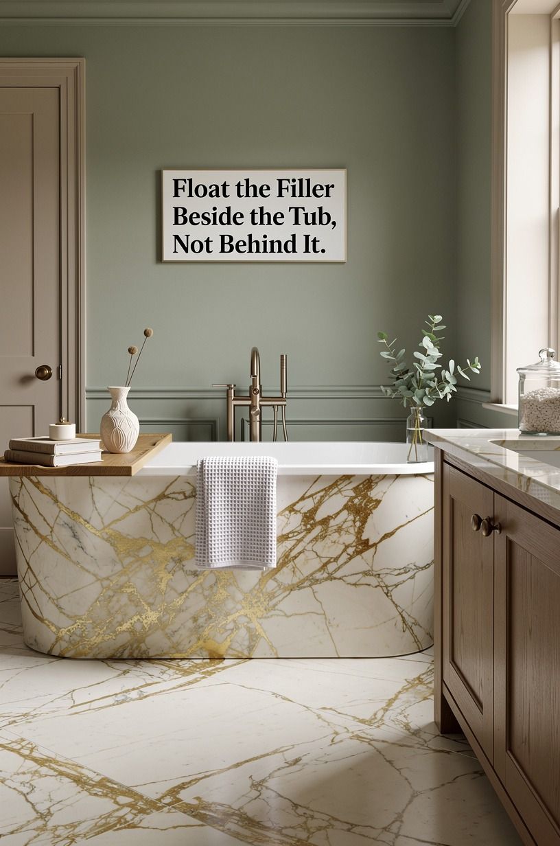 Float the Filler Beside the Tub, Not Behind It
