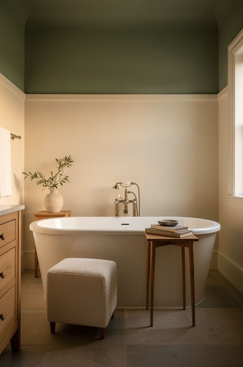 Paint the Ceiling for the Last Freestanding Tub Idea