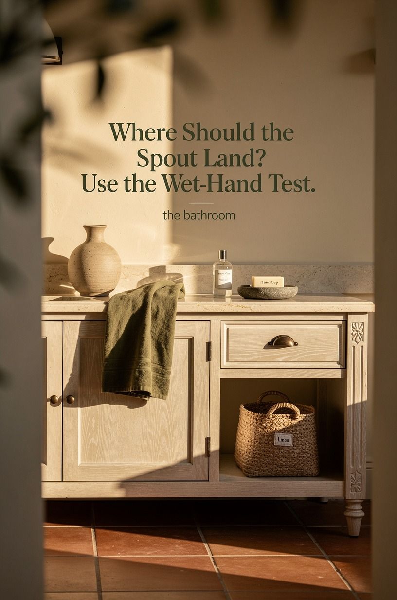 Where Should the Spout Land? Use the Wet-Hand Test