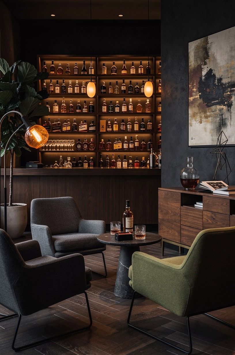 Finish the lounge aesthetic with a dimmable wall wash