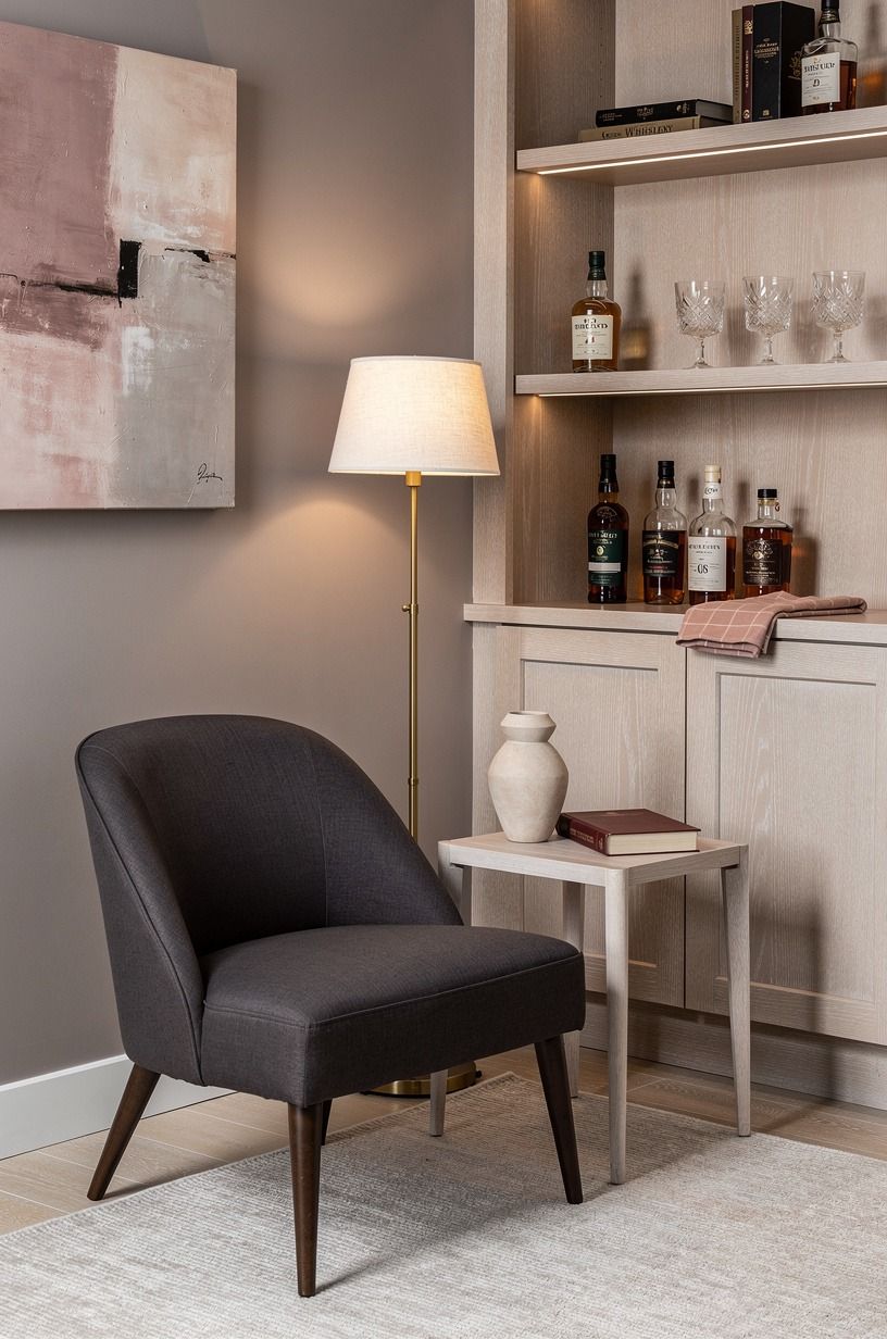 Paint one wall in a smoky neutral