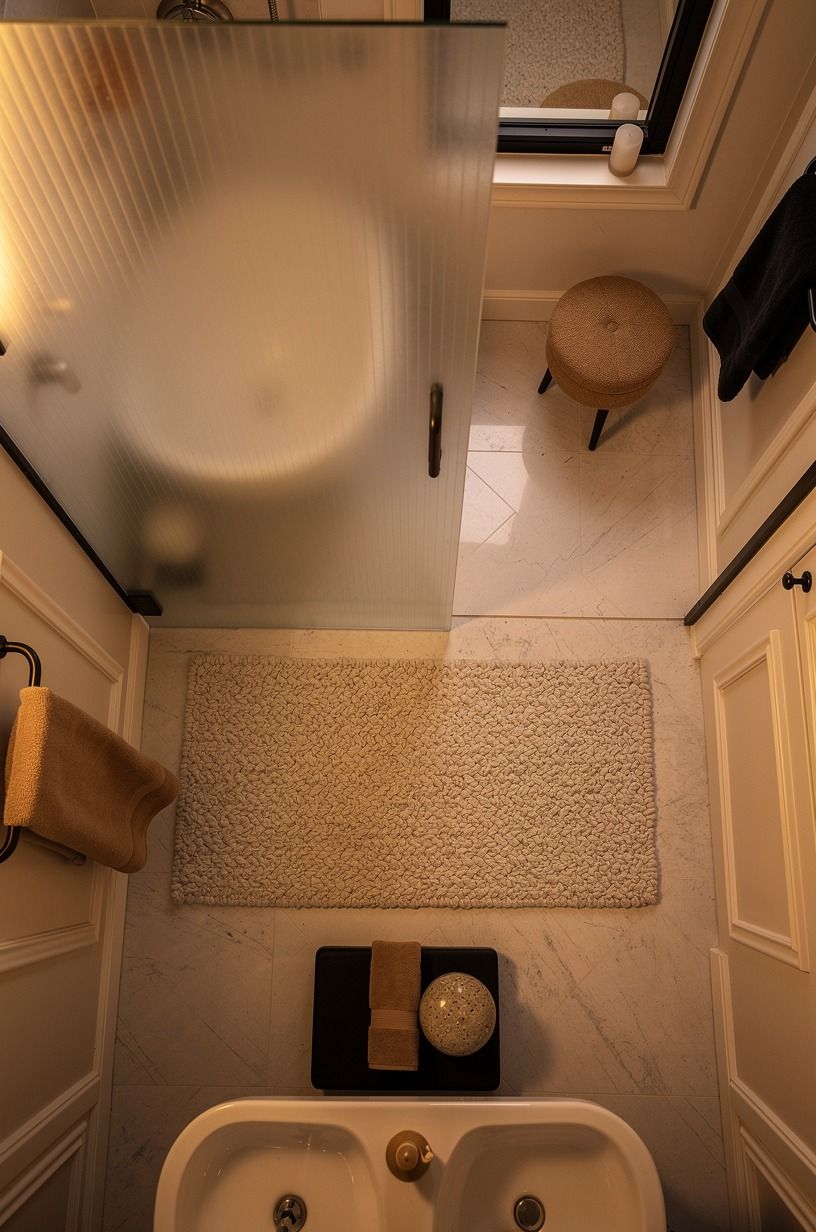 Replace harsh glass with a soft shower screen