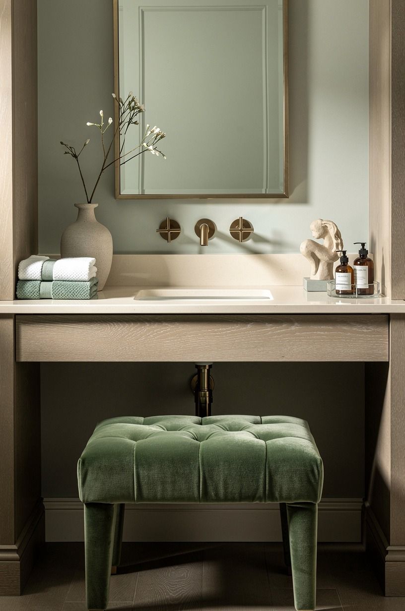 Sherwin-Williams Sea Salt brings gentle contrast
