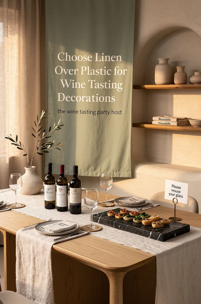 Choose Linen Over Plastic for Wine Tasting Party Ideas Decorations