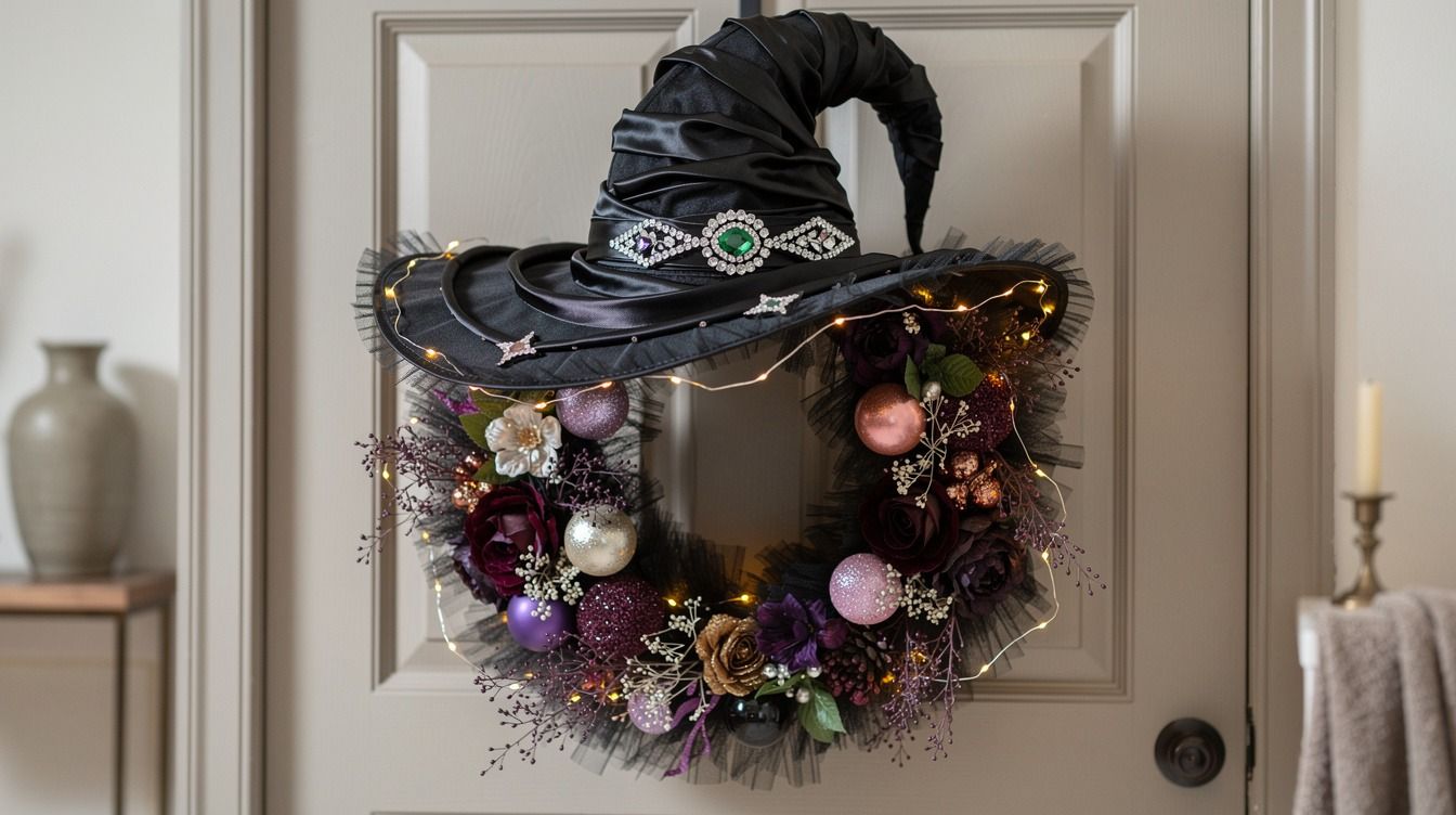 11 Witch Hat Wreaths for Every Kind of Witch: Glam, Gothic, Cottagecore and Kid-Friendly