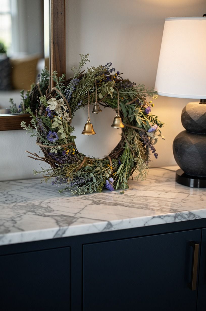 Float Tiny Bells Through a Herb Wreath Witchy Design