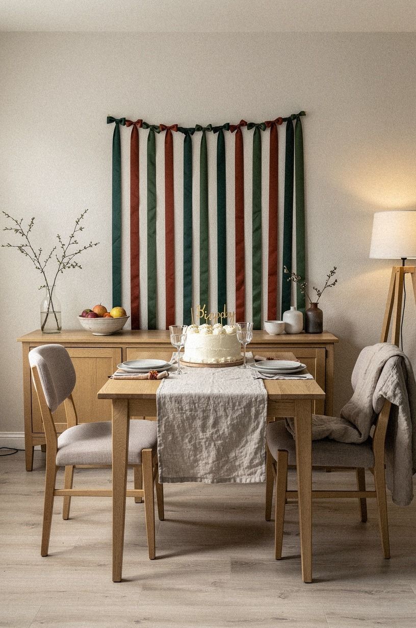 Frame the Cake With a Ribbon Backdrop