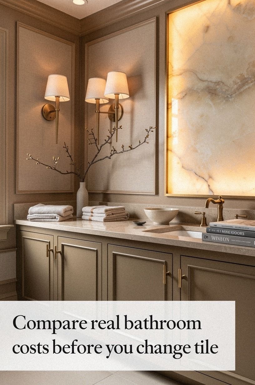 Compare real bathroom costs before you change tile