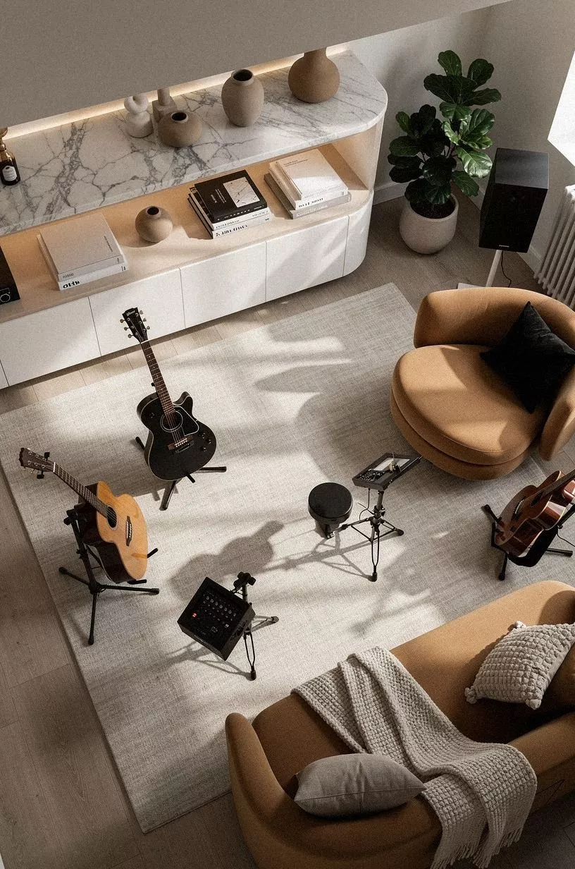 Frame the instruments instead of hiding them