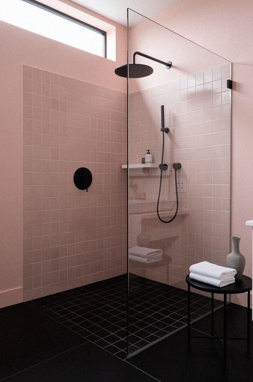 Anchor a shower with a 36-inch square zone