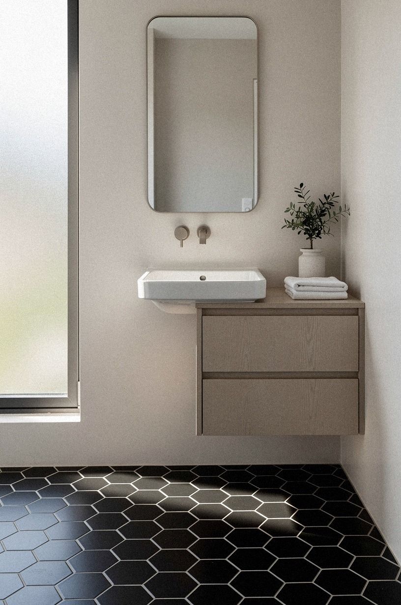Choose pale grout over a white checkerboard effect