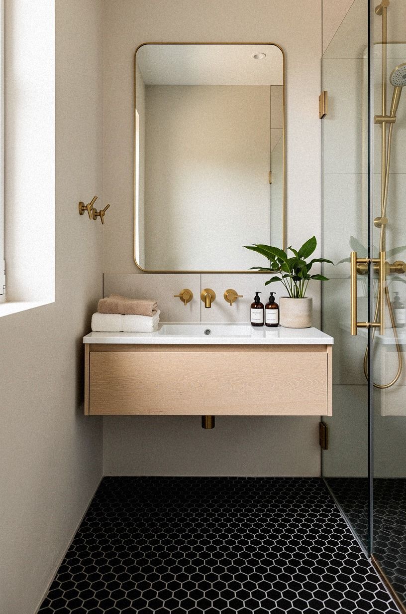 Unlacquered Brass or Chrome? The faucet changed the mood