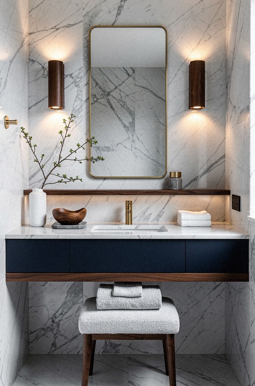 Black Over White Marble