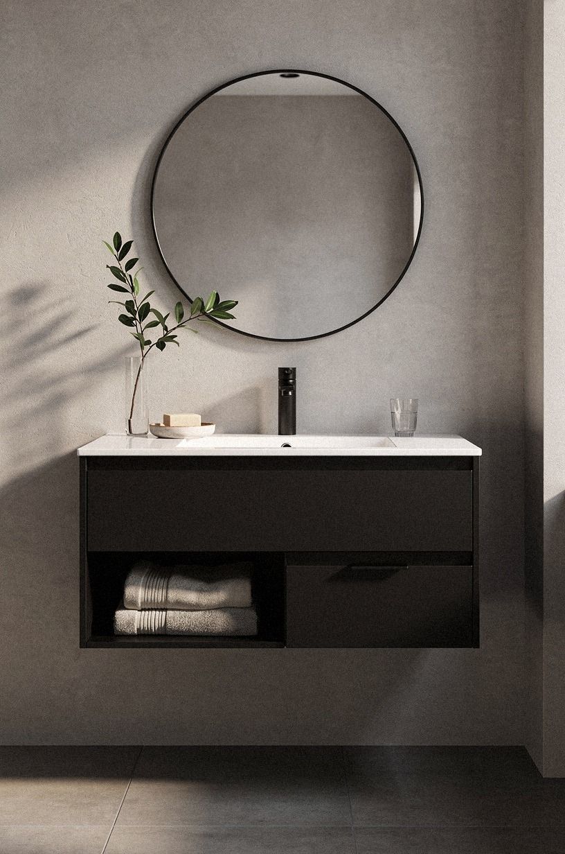 Float a Compact Vanity for a Small Bathroom