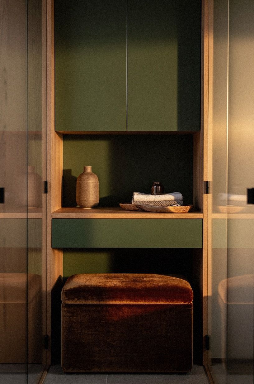 Style a Narrow Black Cloakroom