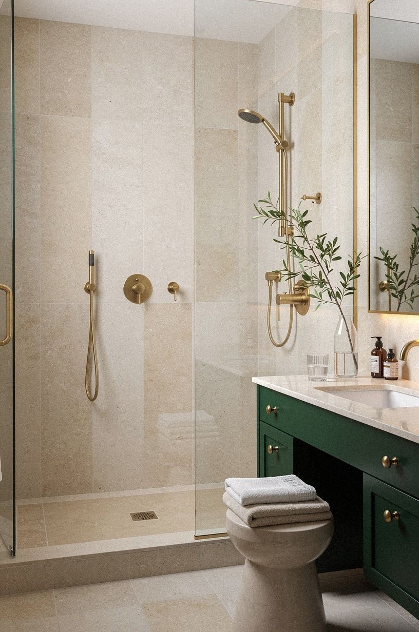 Choose Neutral Shower Tile Over a Busy Pattern