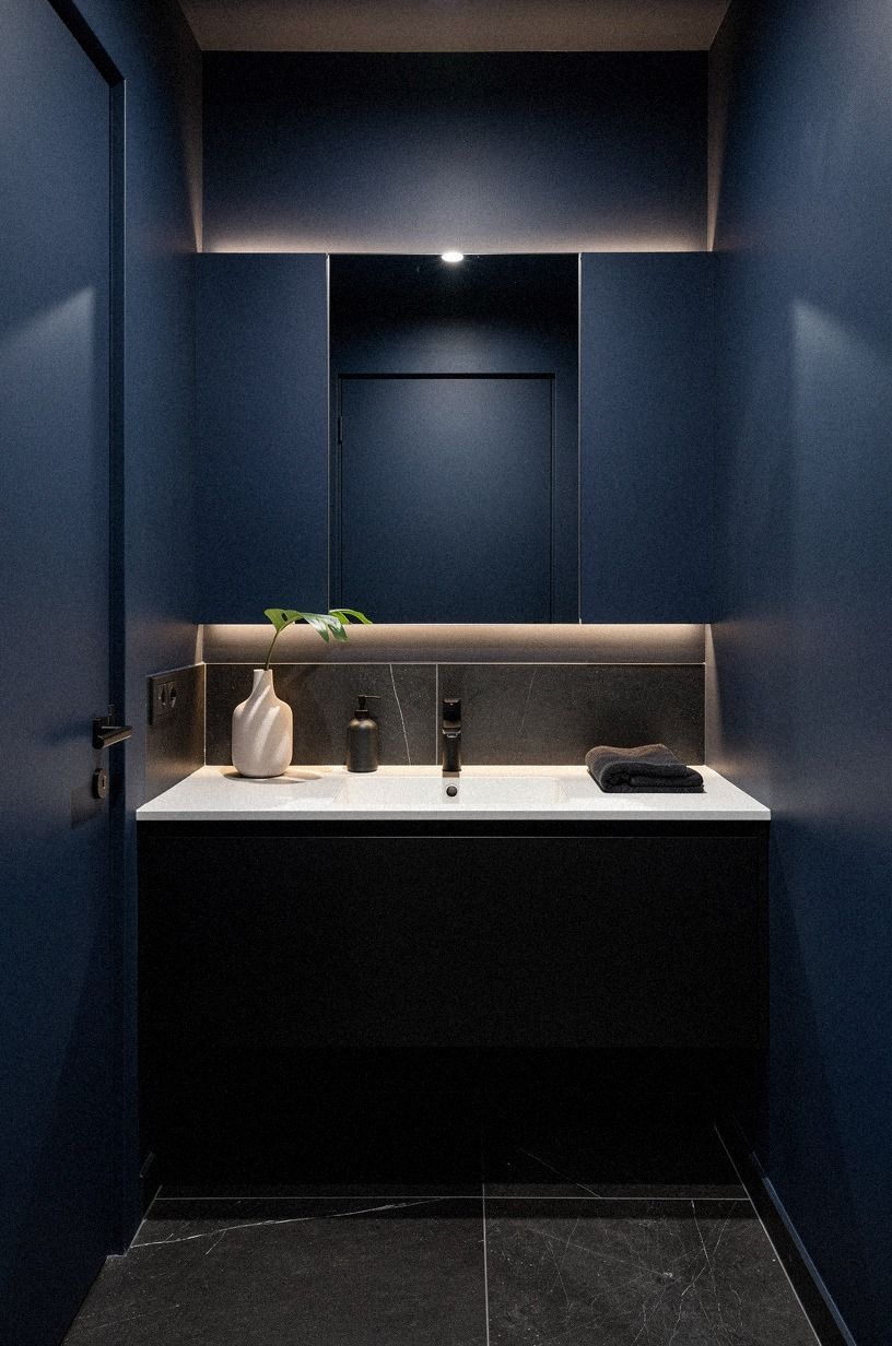 Float the vanity with the Small-Space Shadow Gap