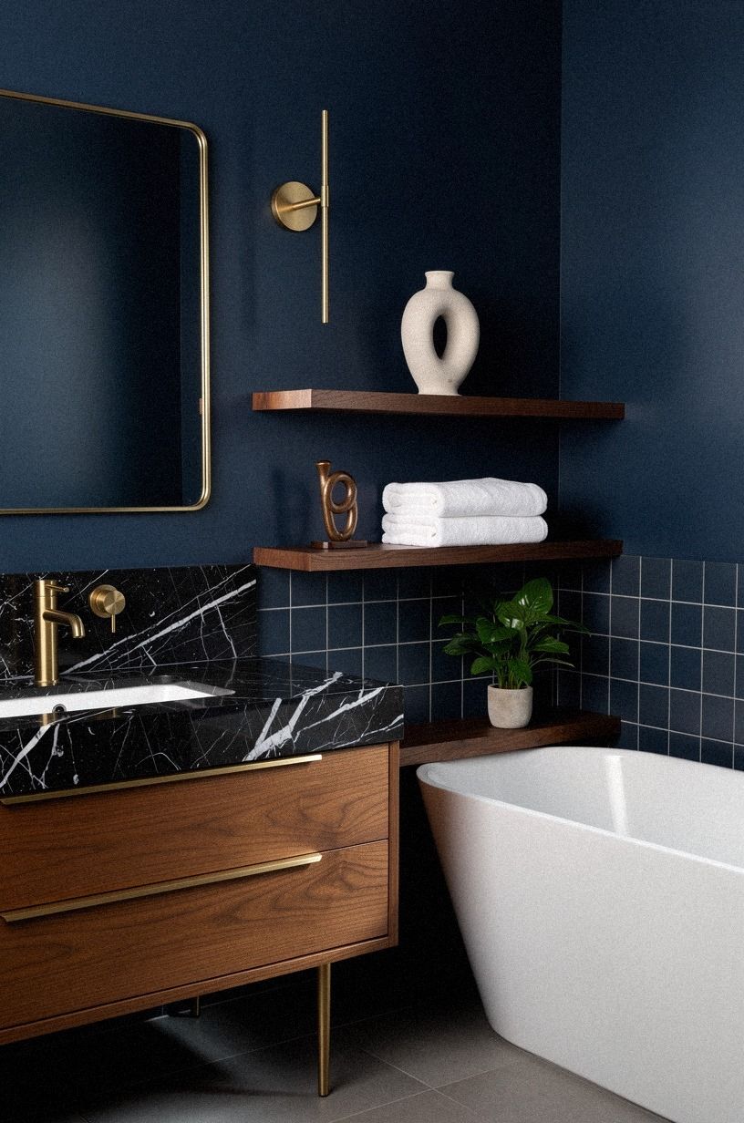 Which blue works best in a windowless room?