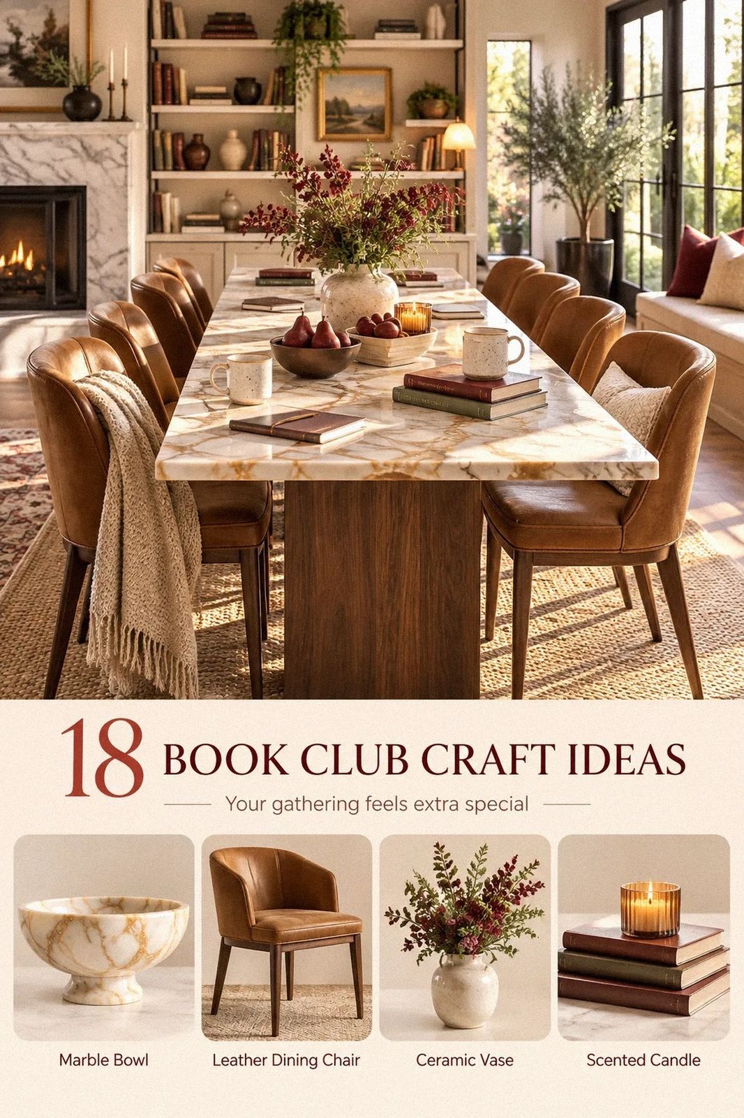 How to Style a Cozy Book Club Craft Night In - 18 Ideas