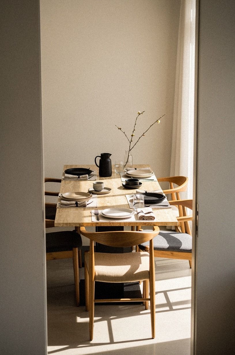 Frame Each Place Setting With a Folded Napkin
