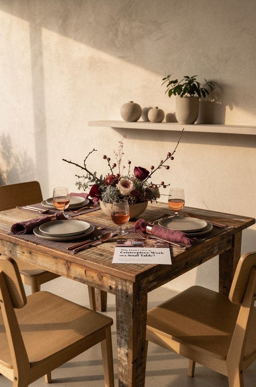 Why Does a Low Centerpiece Work on a Small Table?