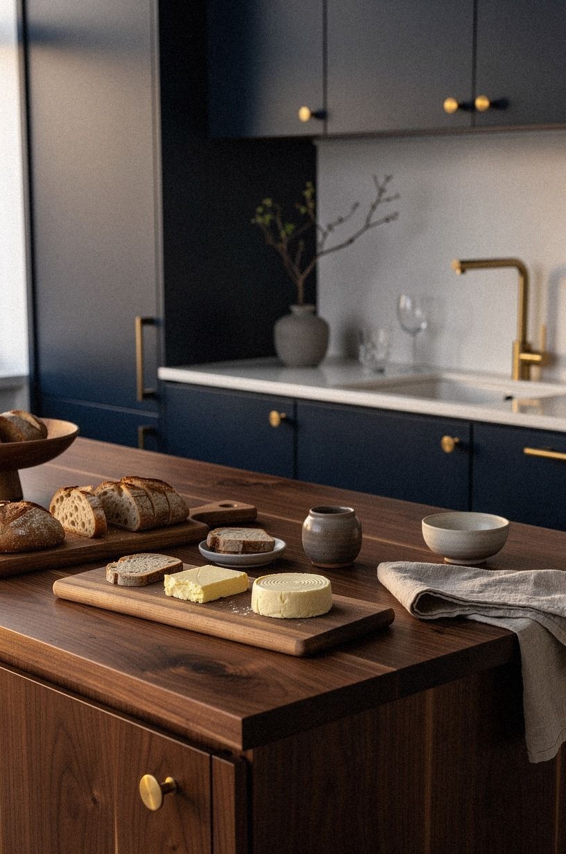 Choose walnut over marble for warmth