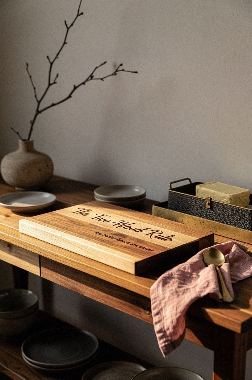 Use The Two-Wood Rule for a rustic spread
