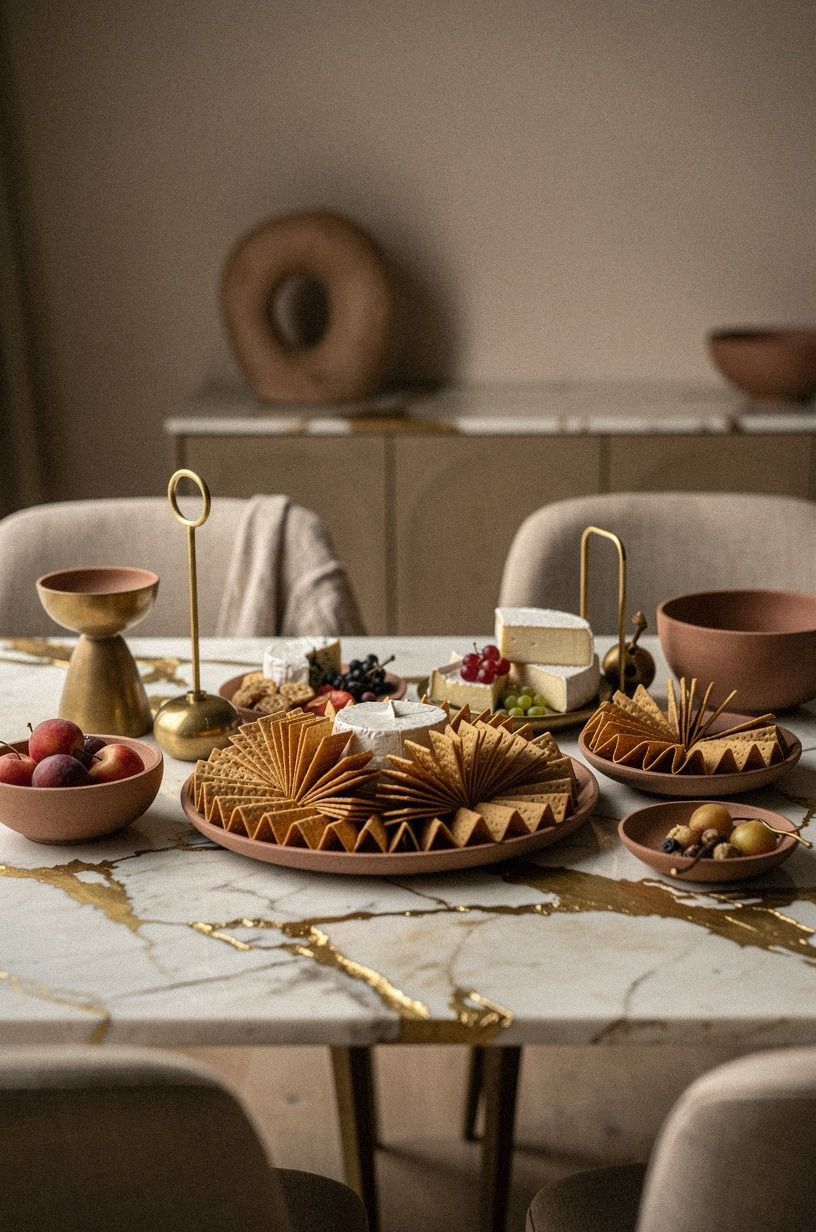 Fold the Crackers Into Fan Shapes