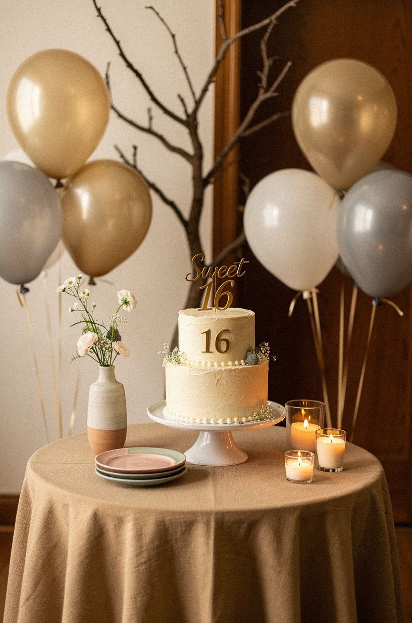 A Sculptural Branch Around the Cake
