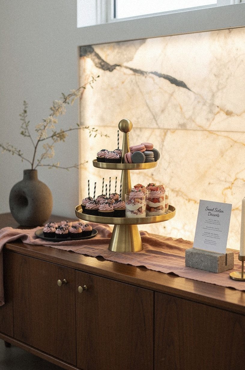 Build the Three-Height Dessert Display