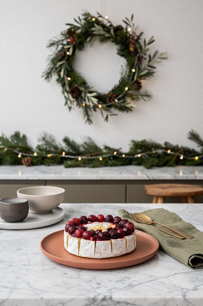 Bake Brie Under a Cranberry Crown