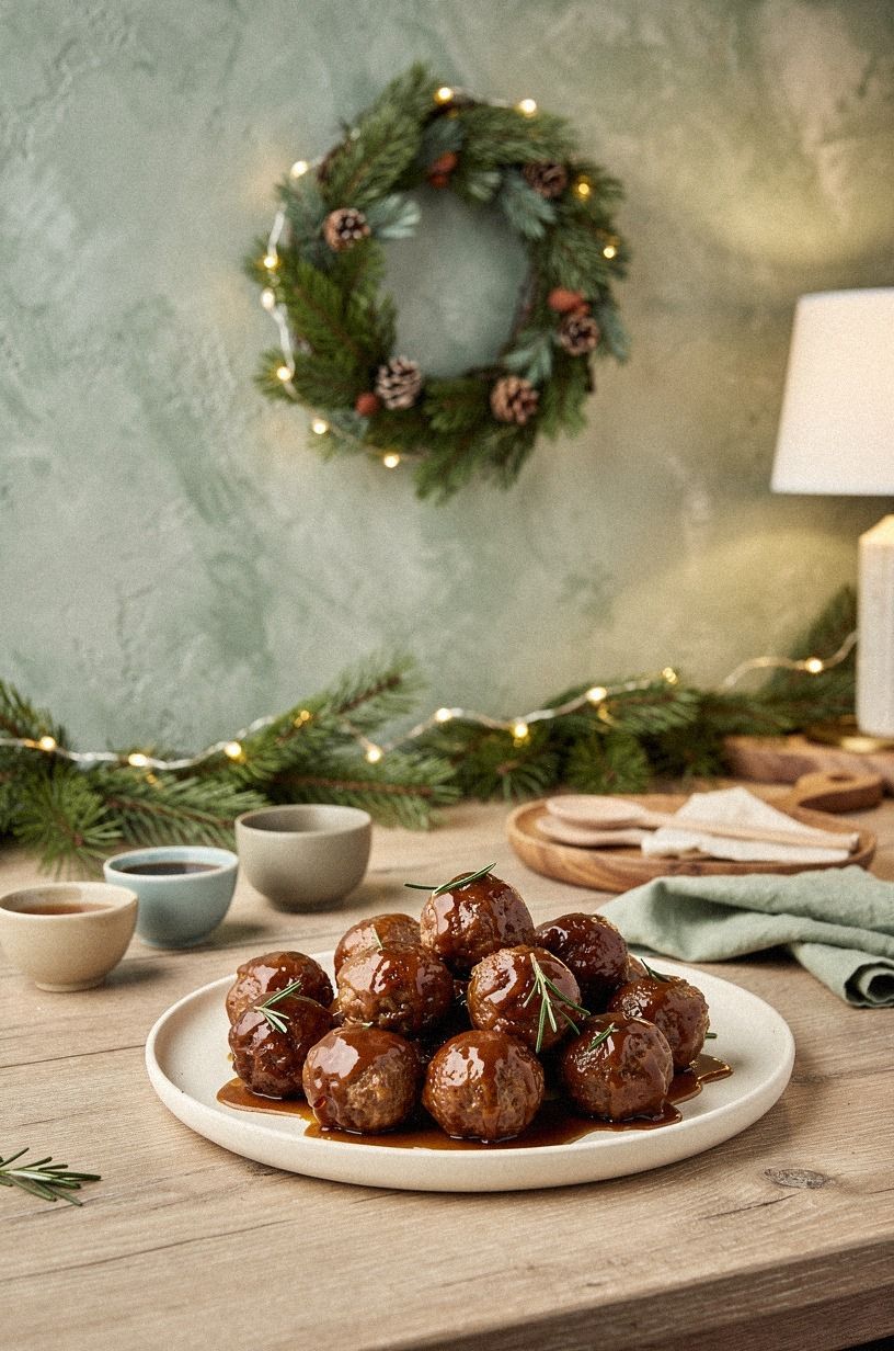 Glaze the Maple Rosemary Meatballs