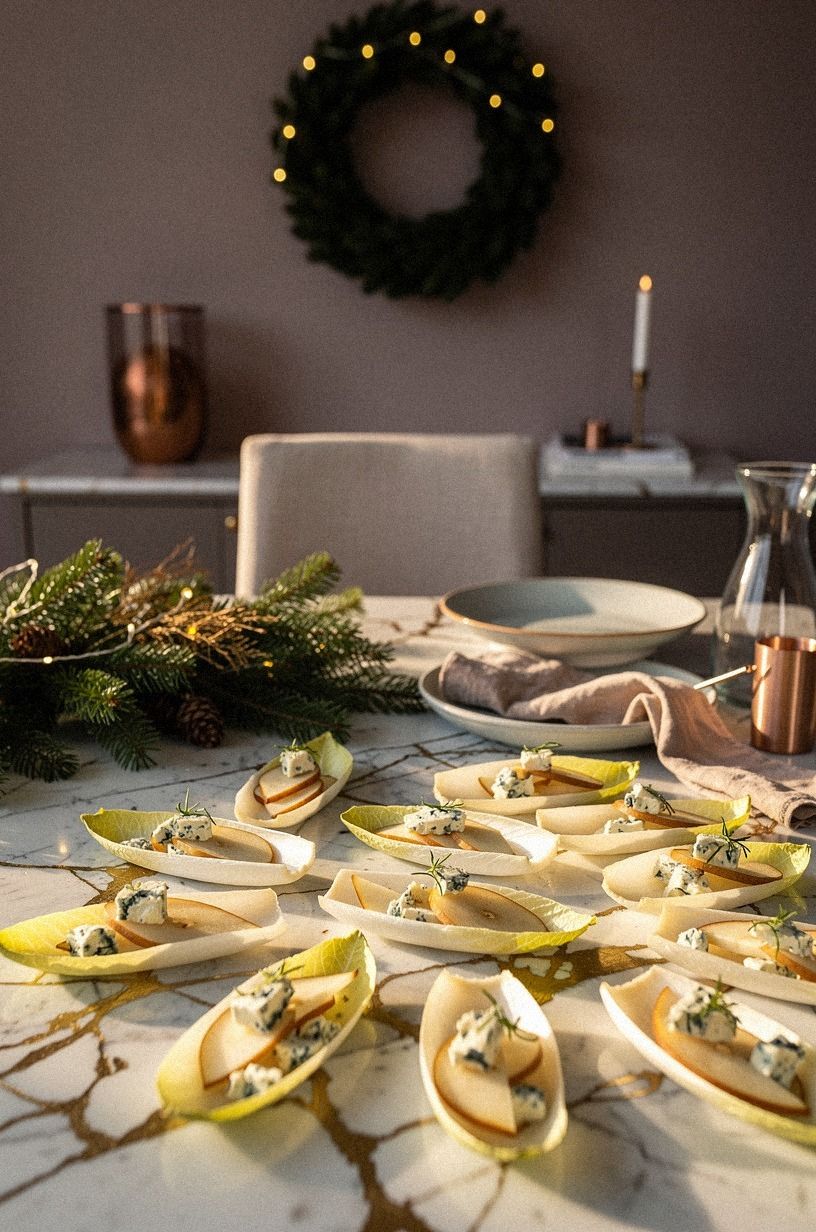Wrap Endive Boats With Pear and Blue Cheese