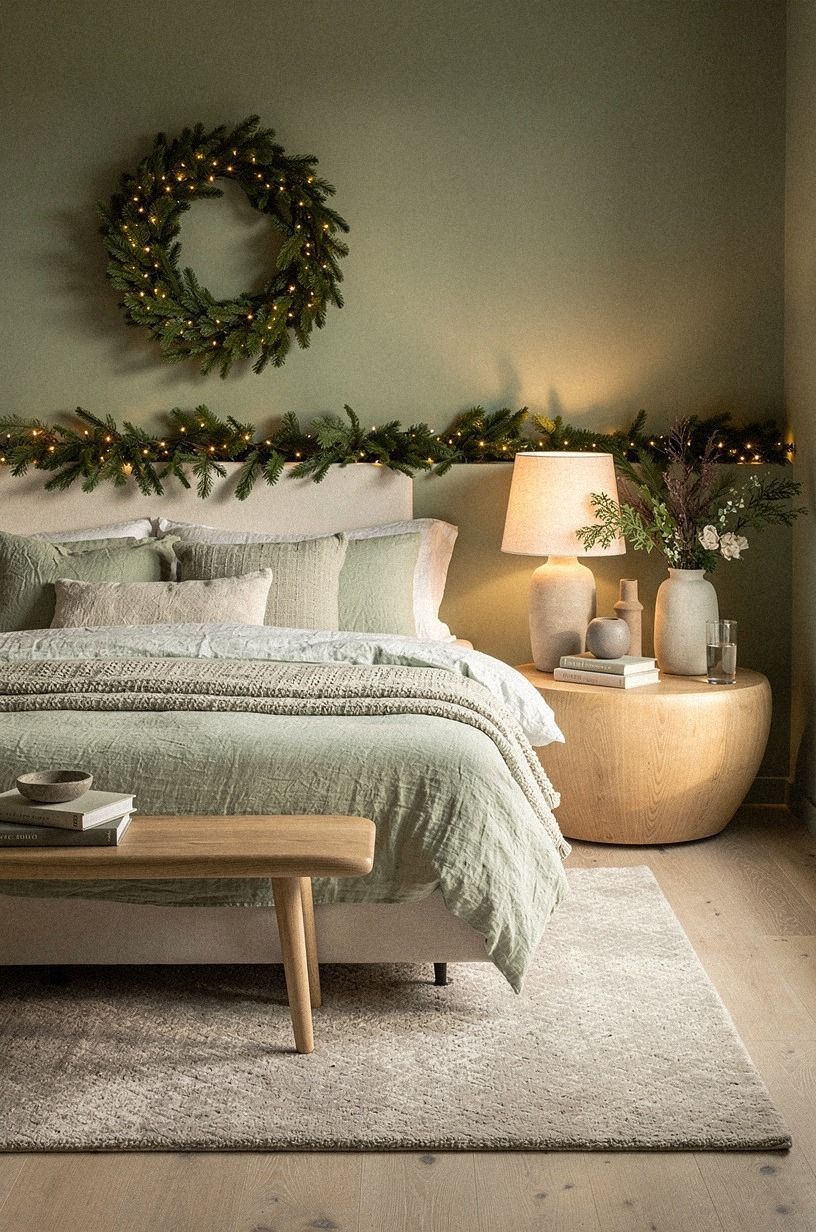 Float a rug beyond the bed