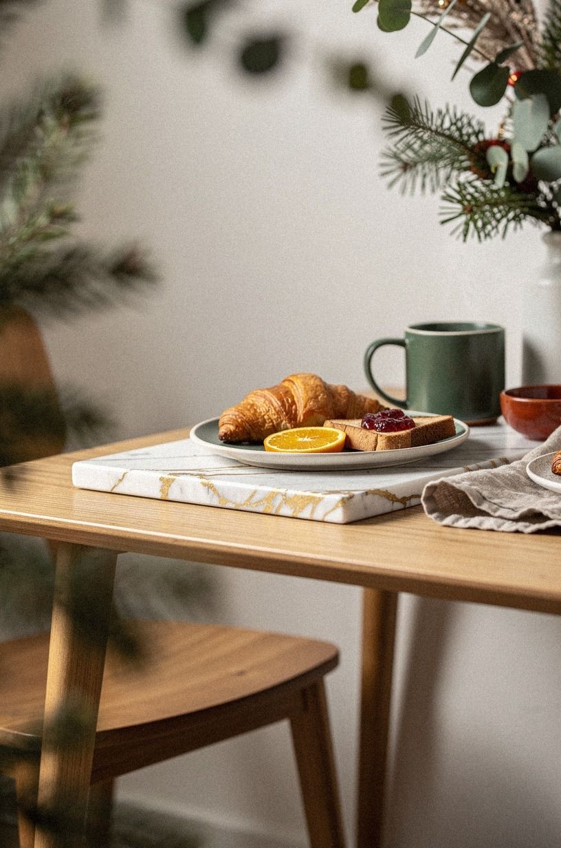 Frame Your Small-Space Christmas Brunch with Greenery