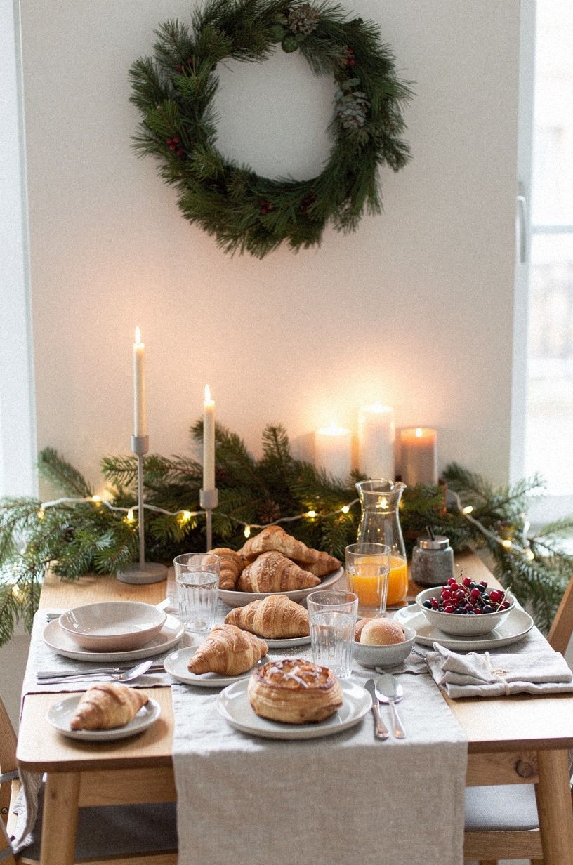 Hang the Christmas Breakfast Set Up at Eye Level
