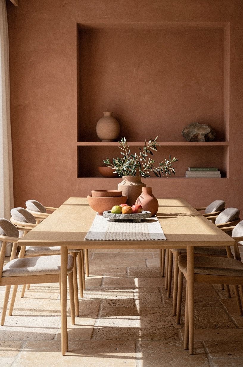 Strip the Table for a Long Table Centerpiece